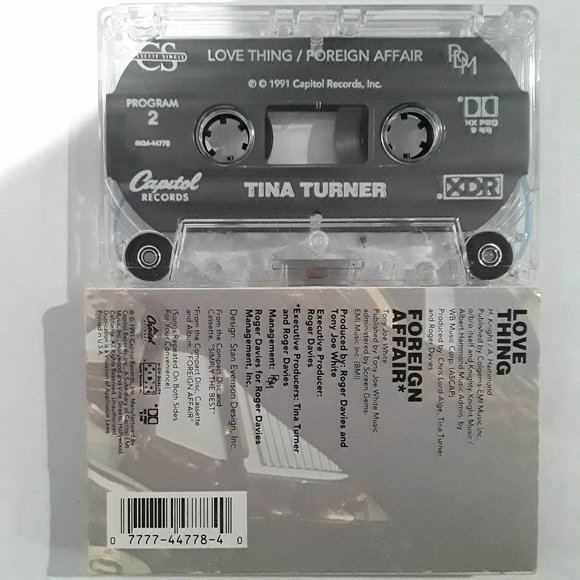 TINA TURNER - LOVE THING - FOREIGN AFFAIR - 1991 CASSETTE SINGLES - TESTED - Picture 2 of 3